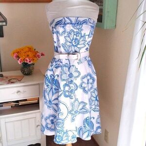 B.Smart  Strapless Cotton Dress